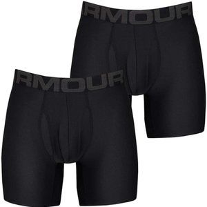 3 Pair Under Armour Tech BoxerJock 6-in Size XL Boxer Briefs, All Black, 3 PAIR